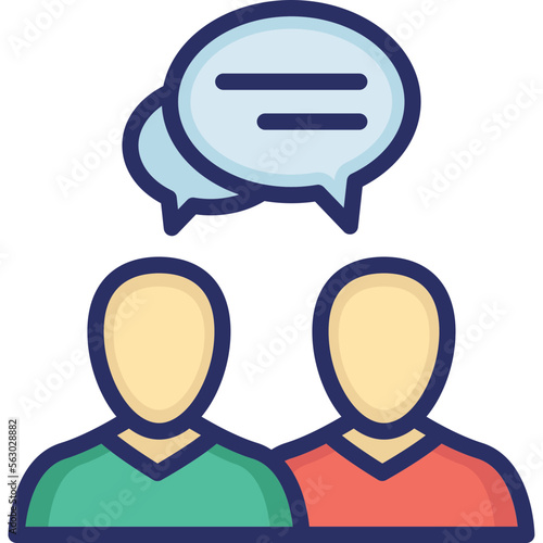 Chat bubble, consulting Vector Icon

