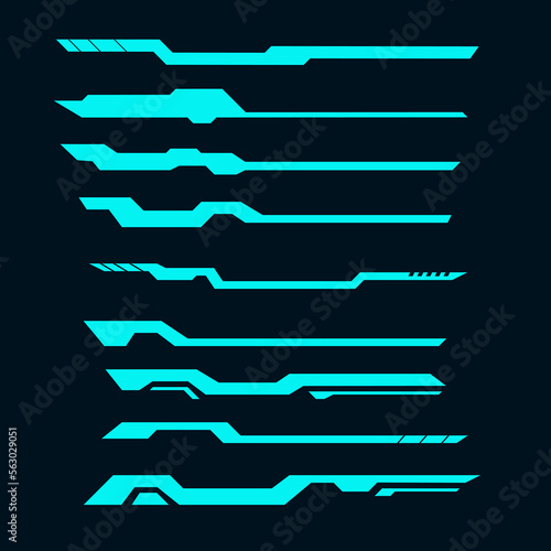 design frame outline design element for futuristic technology concept interface