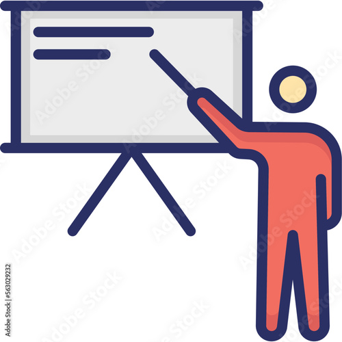 Instructor, professor Vector Icon

