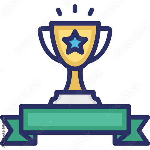 Award, mastery Vector Icon


