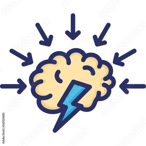 Brain, brainstorm Vector Icon

