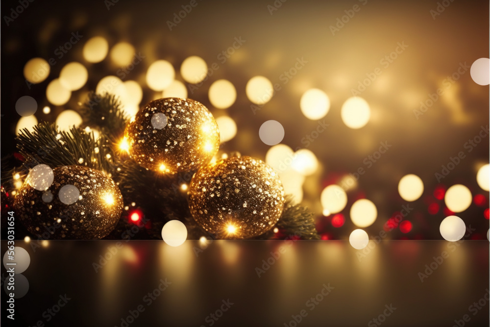 christmas tree blur background.Generative AI christmas tree blur background.Generative AI