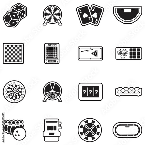 Entertainment Icons. Line With Fill Design. Vector Illustration.