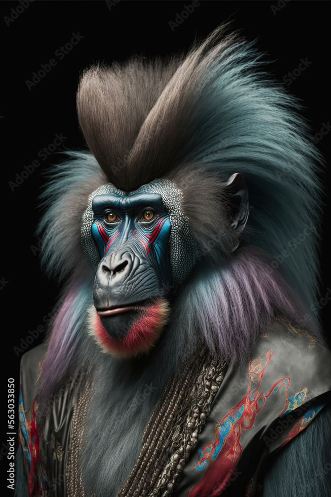 a portrait of a monkey a portrait of a monkey
