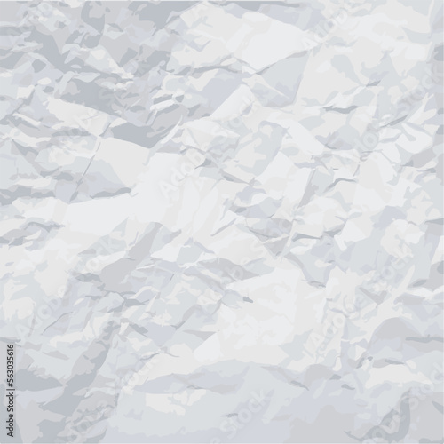white crumpled paper vector background