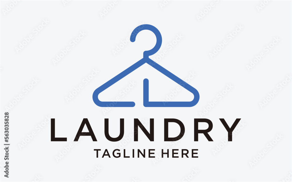LOGO DESIGN LAUNDRY SIMPLE LINE LOGO DESIGN LAUNDRY SIMPLE LINE
