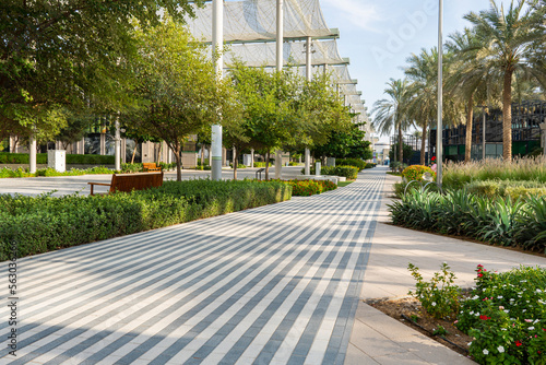 Dubai, United Arab Emirates. dubai exhibition centre. various pavilions on expo 2020 photo