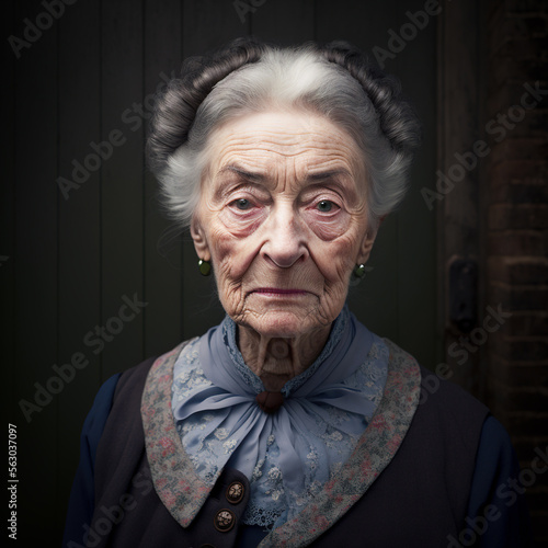 Victorian Old Lady Portrait in the streets of East London