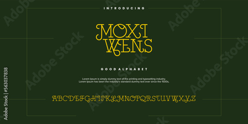 Modern abstract digital alphabet font. Minimal technology typography, Creative urban sport fashion futuristic font and with numbers. vector illustration