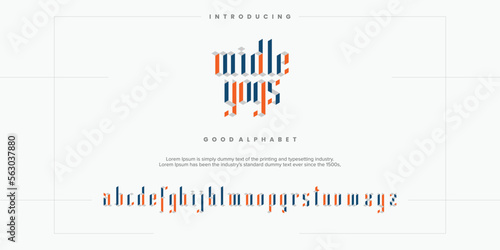 Modern abstract digital alphabet font. Minimal technology typography, Creative urban sport fashion futuristic font and with numbers. vector illustration