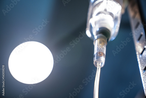 Close-Up Of Iv Drip In Hospital
