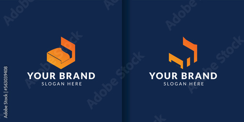 Simple bed logo designs vector