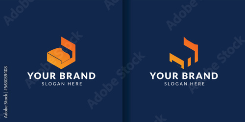 Simple bed logo designs vector