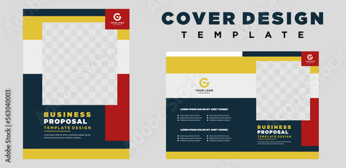 company profile cover template layout design or brochure cover template design