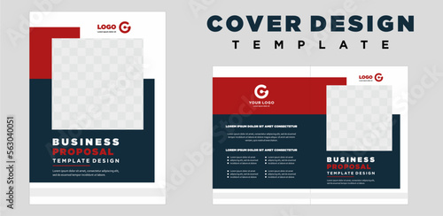 company profile cover template layout design or brochure cover template design
