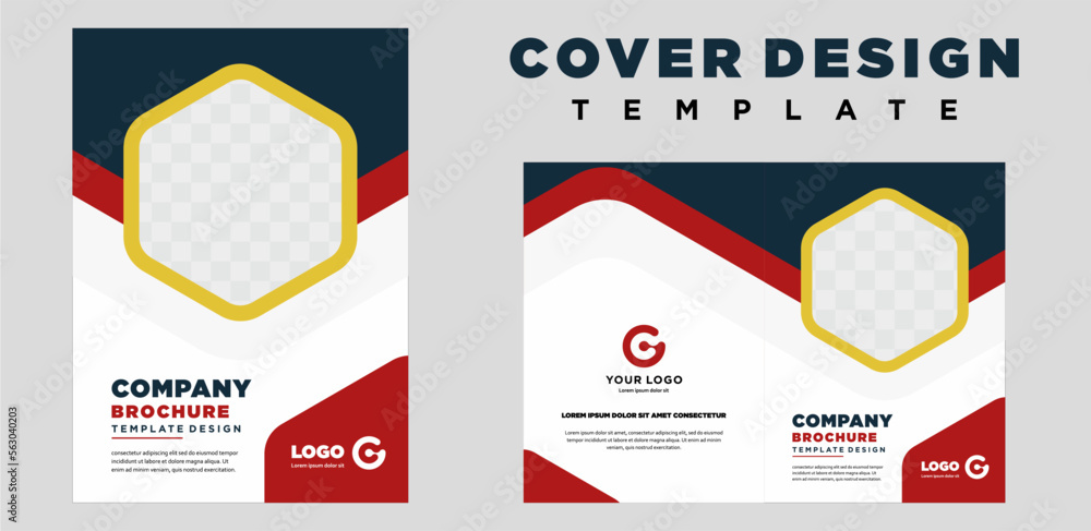 company profile cover template layout design or brochure cover template design