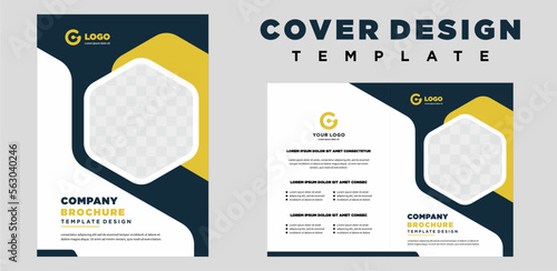 company profile cover template layout design or brochure cover template design