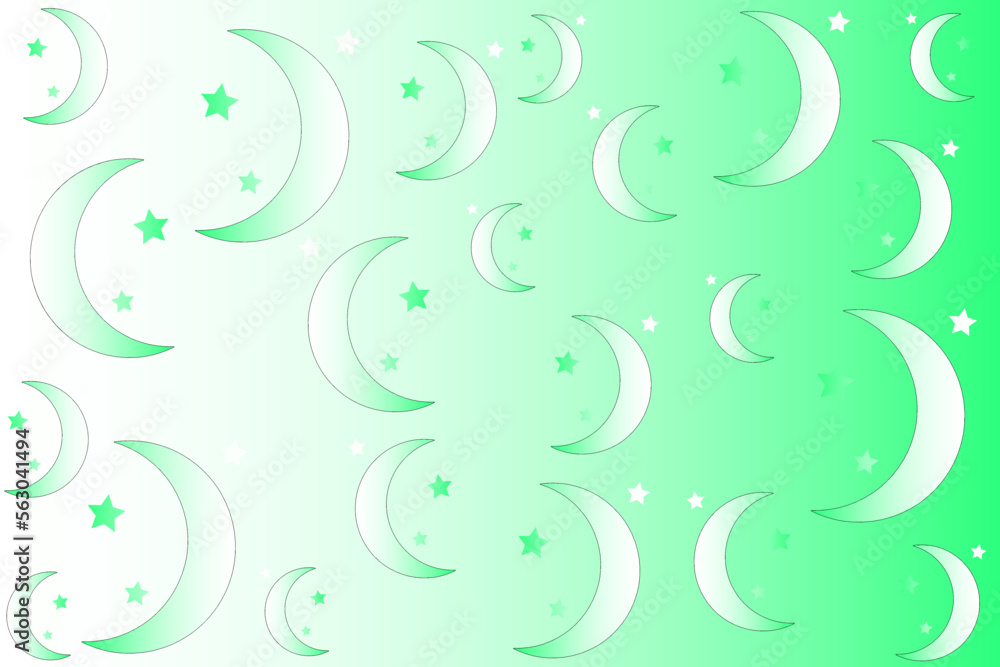 Abstract vector background with moon and stars in gradient colors Abstract vector background with moon and stars in gradient colors