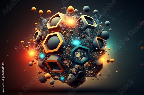 desktop background with spheres, 4k