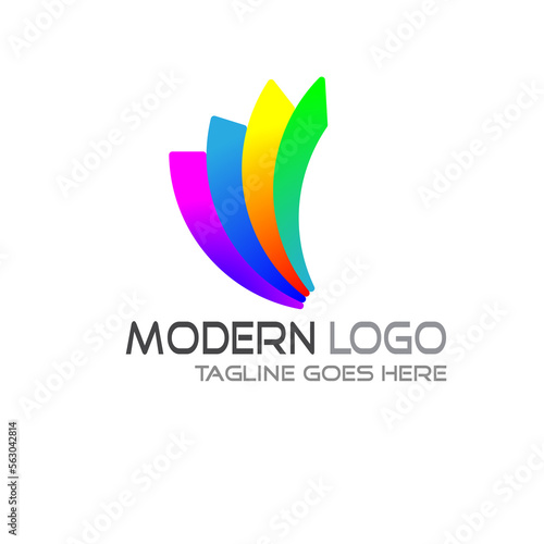 business logo abstract logo new modern design illustration colorful png download CREATIVE GFX