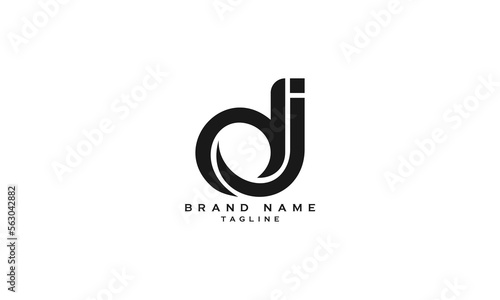 DJ, JD, Abstract initial monogram letter alphabet logo design