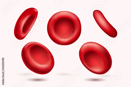 Red blood cells. Erythrocytes. Scientific and medical concept.