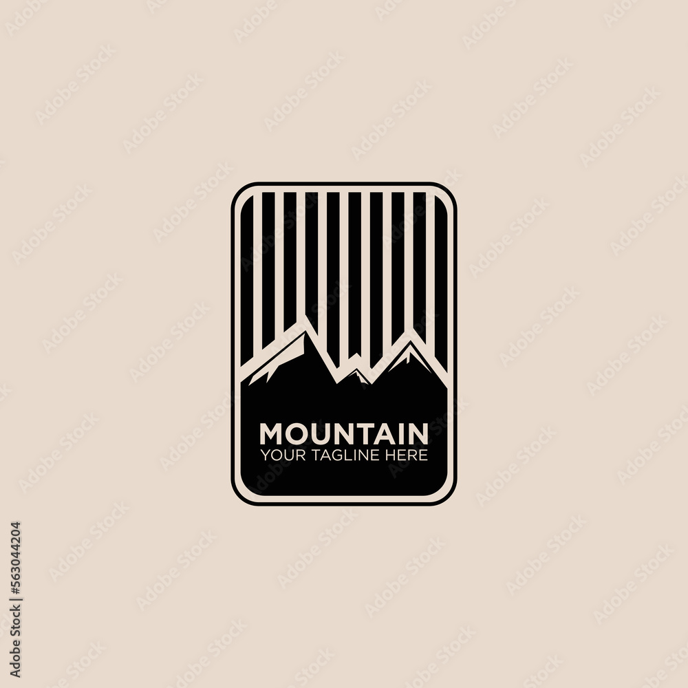 Obraz premium mountain vintage logo vector, adventure logo inspiration