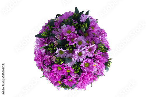 Many kinds of beautiful flowers is arranged in a circle can be decorated
