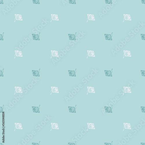 Graduate hat engraved seamless pattern. Vintage element education in hand drawn style. Sketch texture for fabric, wallpaper, textile, print, title, wrapping paper. Vector illustration.