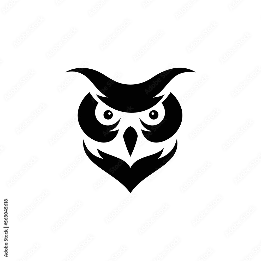 owl on white background owl on white background