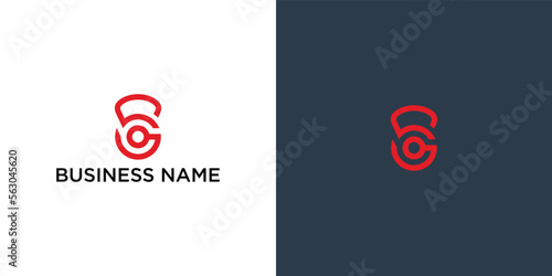 Letter G logo with kettlebell | Fitness Gym logo | vector illustration of logo design