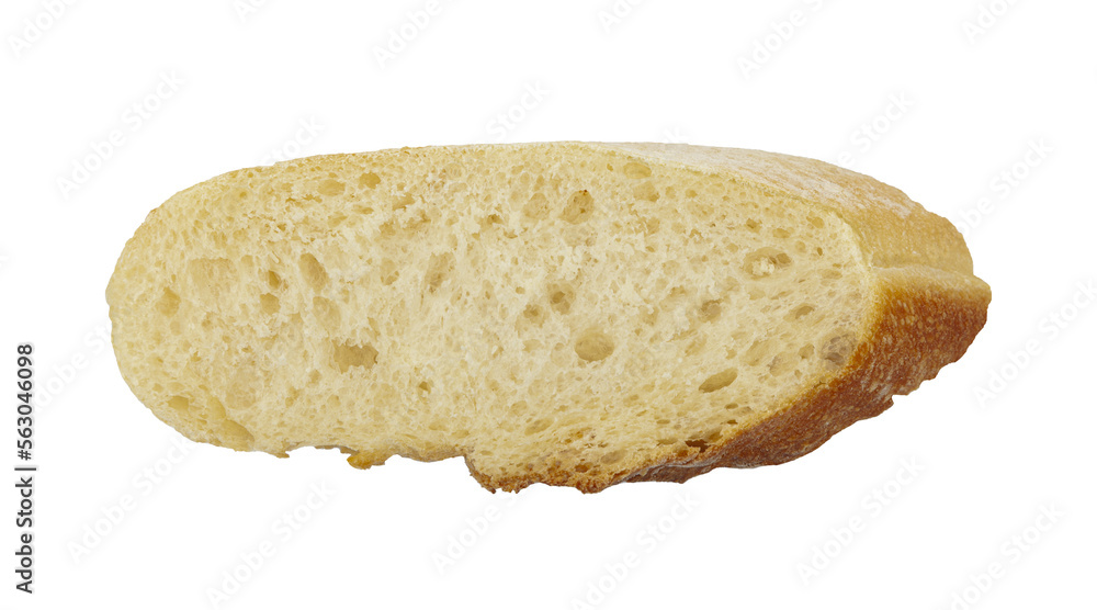 Slice of bread isolated on a transparent background
