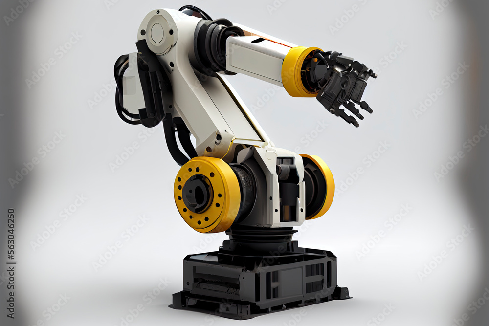 robotic arm 3d on white background. Mechanical hand. Industrial robot robotic arm 3d on white background. Mechanical hand. Industrial robot