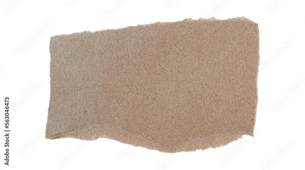Brown ripped piece of paper isolated on transparent background PNG file Brown ripped piece of paper isolated on transparent background PNG file