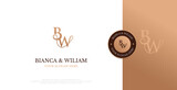 Initial BW Logo Design Vector 