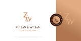 Initial ZW Logo Design Vector 