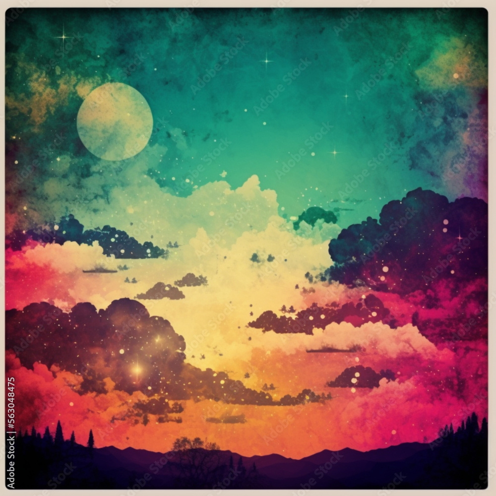 Background with clouds and sun Background with clouds and sun