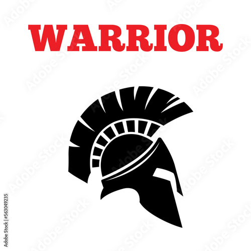 helmet of the spartan warrior symbol, emblem. Spartan helmet logo, vector illustration of spartan shield and helmet, spartan greek gladiator helmets armor. vector icon