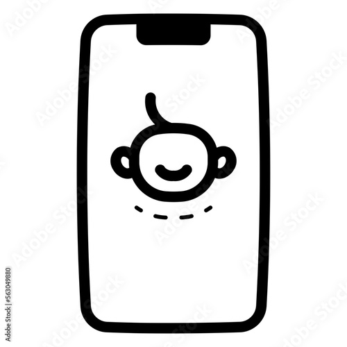 baby app on smartphone illustration