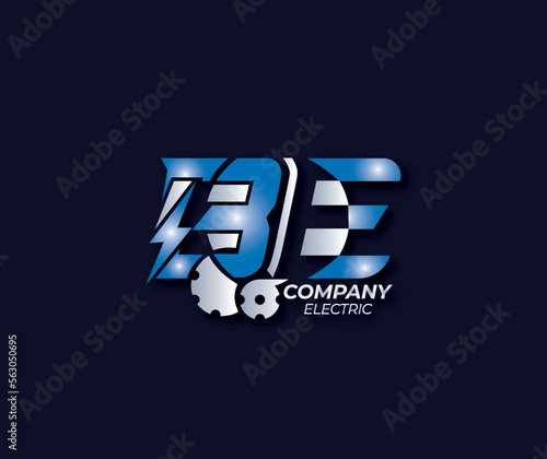 BE Letter Creative Electric Power Modern Logo Design Company Concept