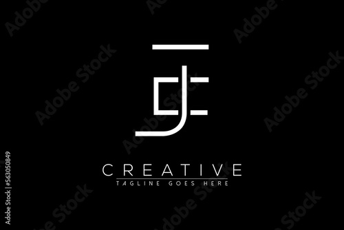 letter EJ, JE, J, E, Abstract initial monogram letter alphabet logo design photo