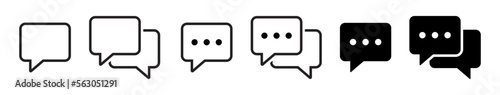 Chat message icon set