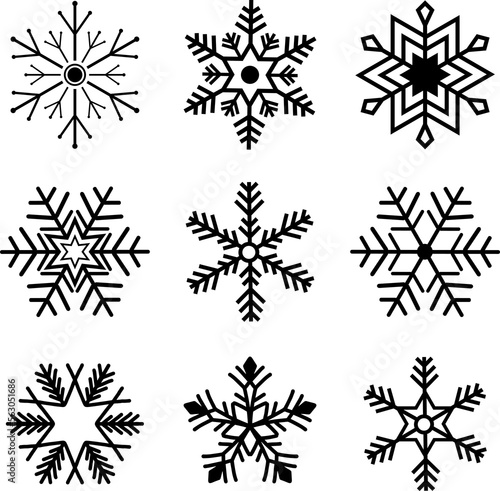 Collection of snowflakes