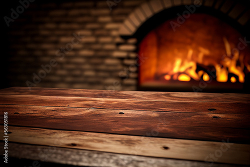 Pizza oven background created with generative Ai technology