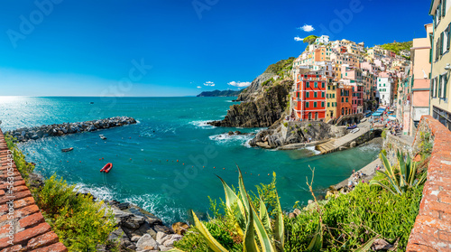 Fototapeta Naklejka Na Ścianę i Meble -  Riomaggiore in Cinque Terre, Italy panorama