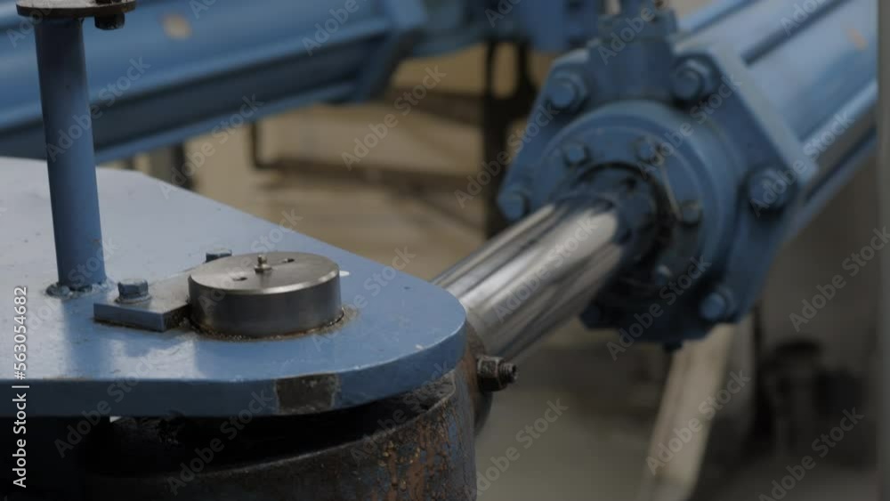 Strong rolling inside steering gear of ship in storm Strong rolling inside steering gear of ship in storm
