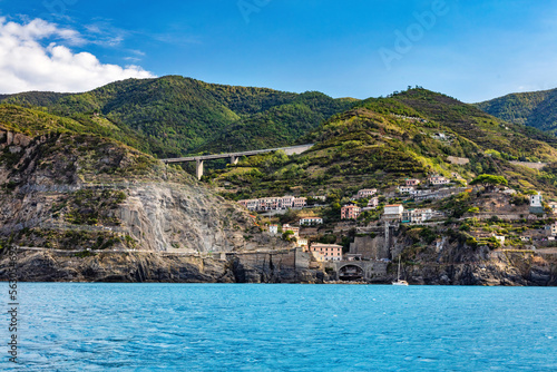 Cinque Terre coast with cliffs in Italy