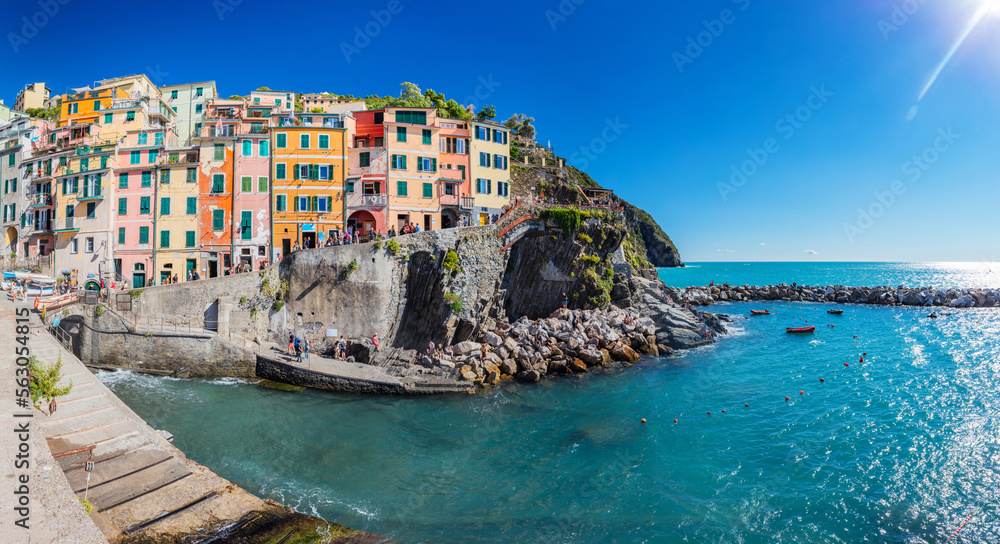 Riomaggiore in Cinque Terre, Italy panorama
