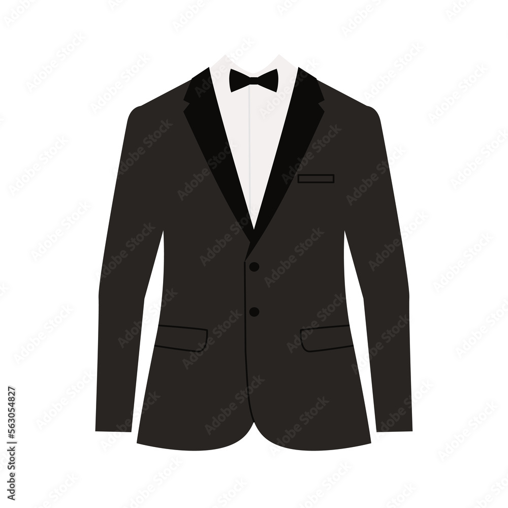 Wedding men's jacket with bow. Men's suit, tuxedo. Wedding men's jacket with bow. Men's suit, tuxedo.