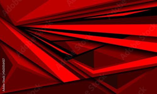 Abstract red tone geometric triangle imagine design modern futuristic creative background vector